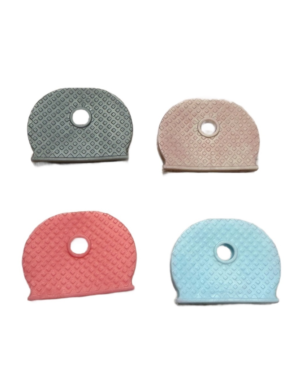 Silicone key Guard Caps - Set of 4 (Gray, Beige, Coral, Light Blue)